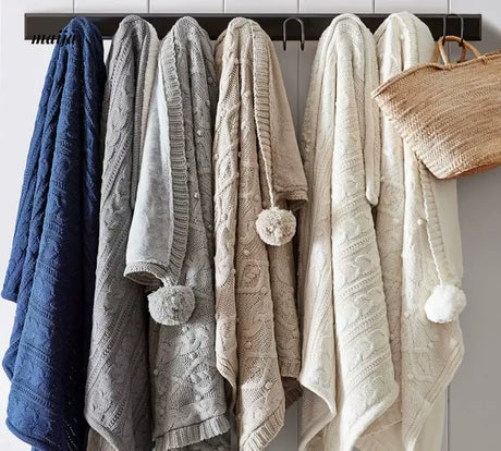 Cable Knit Double Layer Blanket from maija