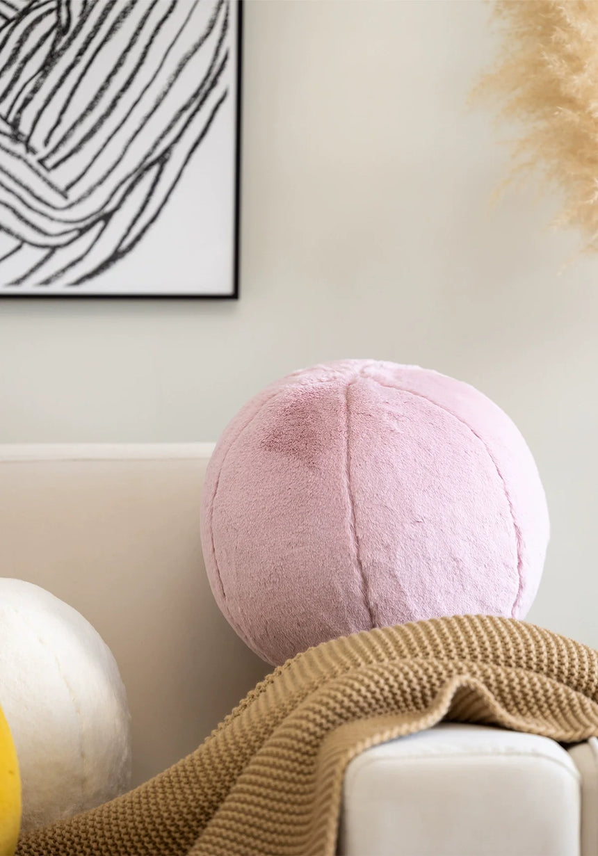 MISTYWOOD Yellow Plush Circular Decorative Pillow from MISTYWOOD