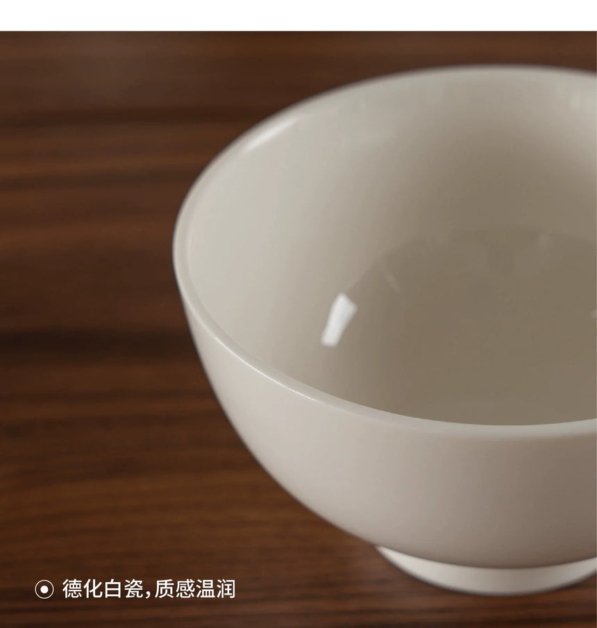MUMO Leo White Porcelain Rice Bowl Set from MUMO