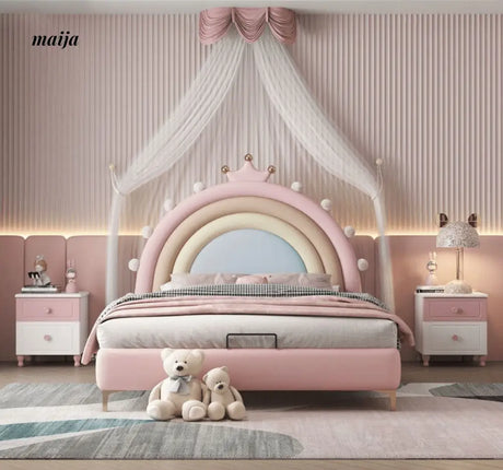 Pink Rainbow Children Bed Frame from maija