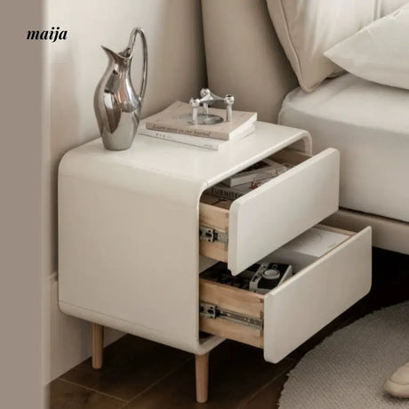 GENJI White Chocolate Bedside Table from GENJI