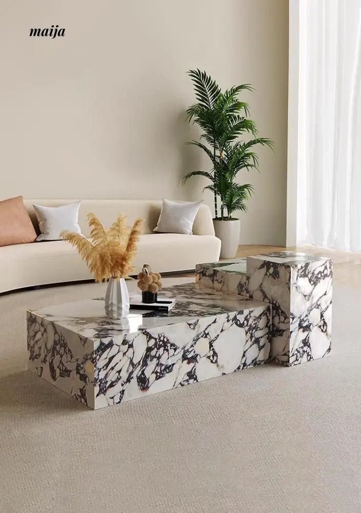 Marble Rock Slab Coffee Table from maija