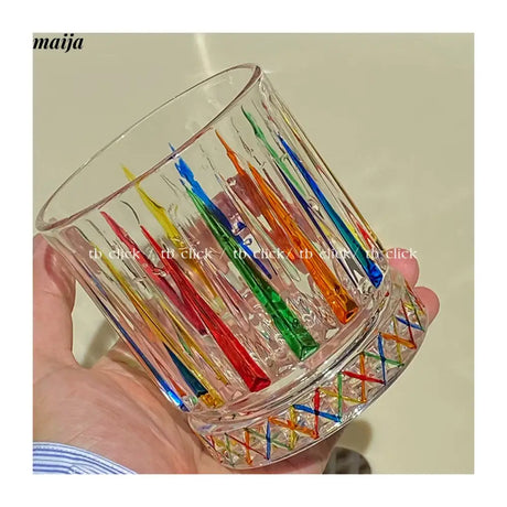 CLICK Hand-Painted Glass Whiskey Cup Italian Retro Style from CLICK