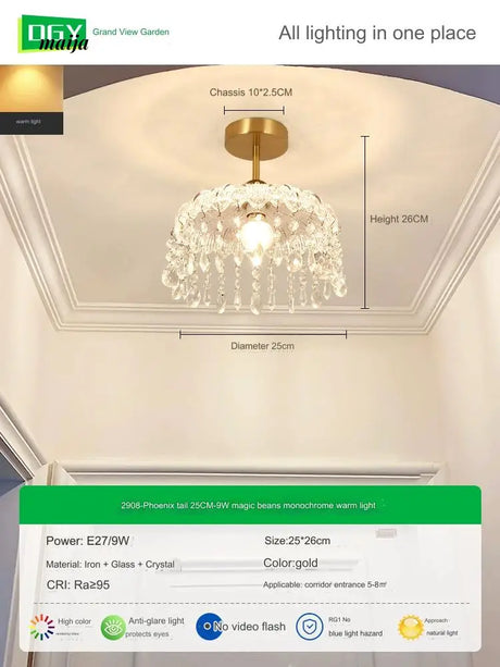 GVG Crystal Corridor Ceiling Light from GVG