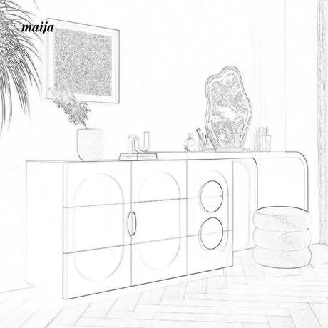 BAIZHI Komorebi Dressing Table with Cabinet from MODENG