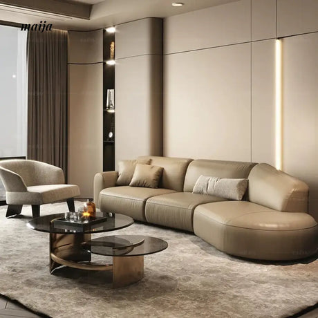 NAVI Emelie Leather Curve Sofa from maija