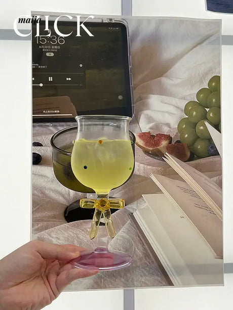 CLICK Handmade Glass Bow Champagne Goblet from CLICK