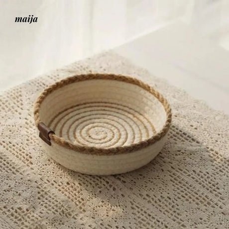 MUYE Hand Braided Shallow Storage Basket from MUYE