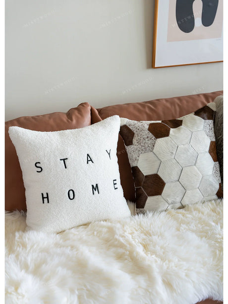MISTYWOOD Leather Scandinavian Sofa Pillow from MISTYWOOD