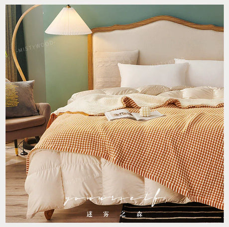 MISTYWOOD Orange Fleece Scandinavian Duvet from MISTYWOOD