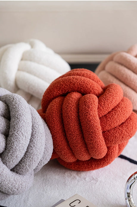 MISTYWOOD Lamb Cashmere Knot Pillow for Sofa from MISTYWOOD
