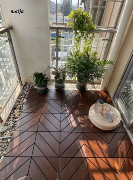 Cherry Wood Outdoor Floor Tiles from maija