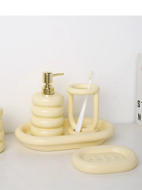 LENYVASEN Esme Elegant Bathroom Wash Cup Set from LENYVASEN