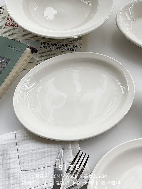 YASUKI Chenhao Minimalist INS Texture White Ceramic Bowl from YASUKI