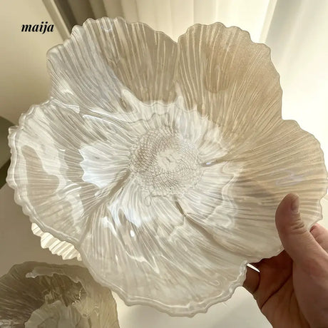 LIVETAI Modern Glossy Petal Crystal Flower Bowl from maija