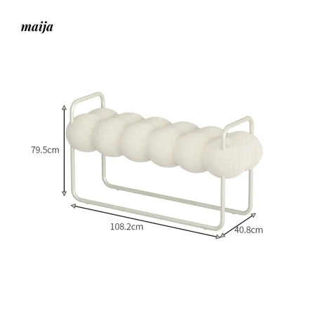 YUJIA Cream Style Shoe Bench Cloud Bubble Chair from YUJIA