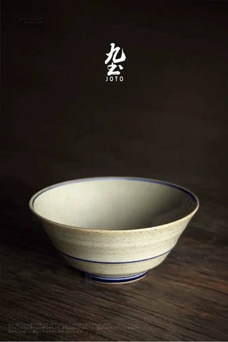 JOTO Japanese Blue and White Ceramic Soup Bowl Set from JOTO
