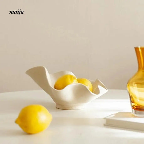 MUYE Wavy Cream Fruit Bowl from MUYE