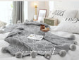MISTYWOOD Fuchsia Knitted Plush Sofa Duvet from MISTYWOOD