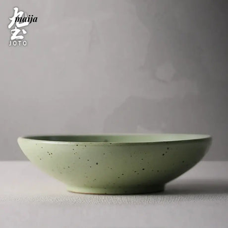 JOTO Eight Year Rough Ceramic Fruit Plate Handmade Retro Dish from MOSE