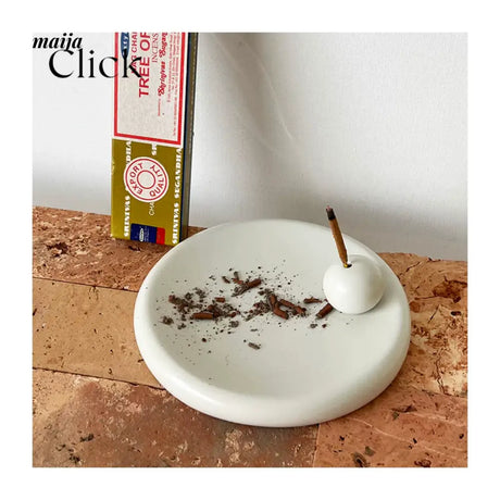 CLICK White Ceramic Incense Tray Nordic Design from CLICK