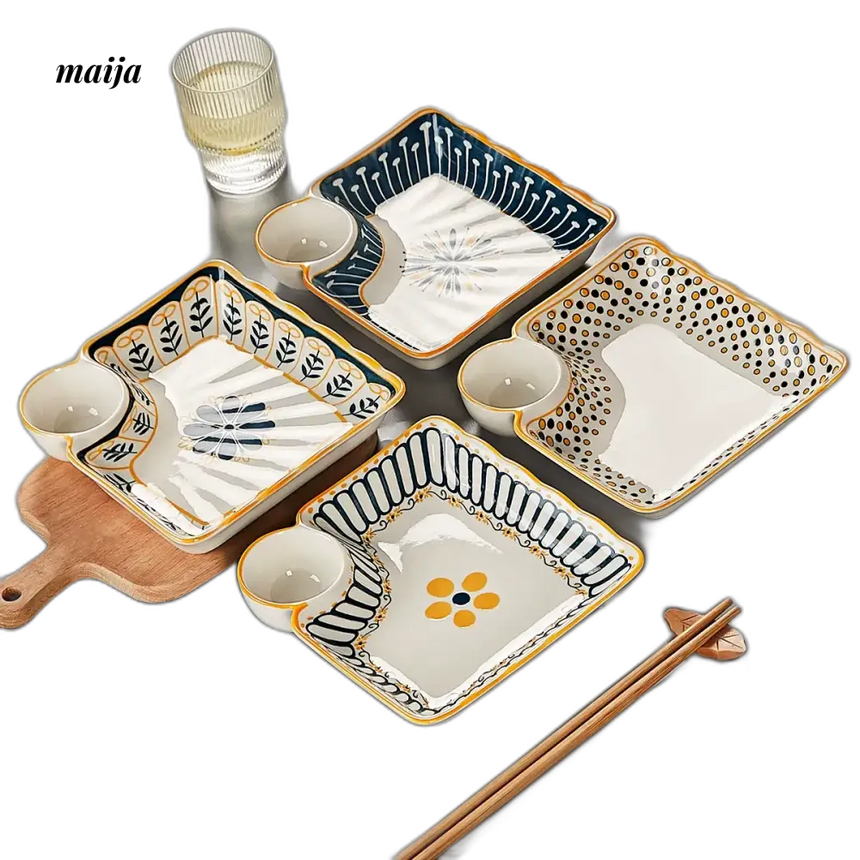 MOSE Dumpling Plate with Vinegar Dish from MOSE