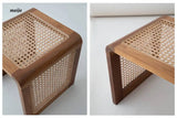 Rattan Wooden Square Stool from maija