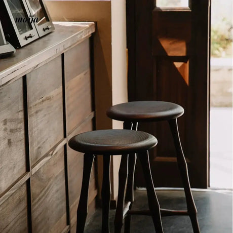 Aiza Solid Wood High Stool from maija