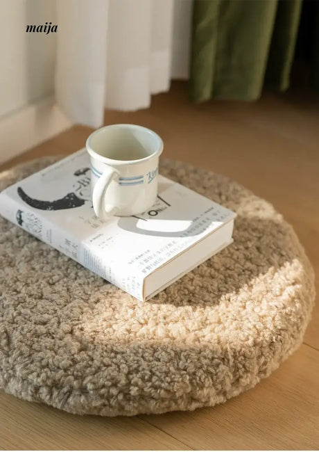 MISTYWOOD Round Plush Alpaca Pillow from MISTYWOOD