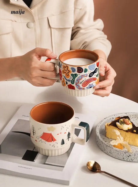 Abstract Colourful Painting Mug from Kumagaigumi