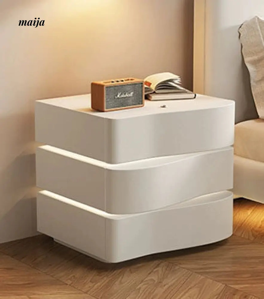 Maddie Solid Wood Bedside Table from maija