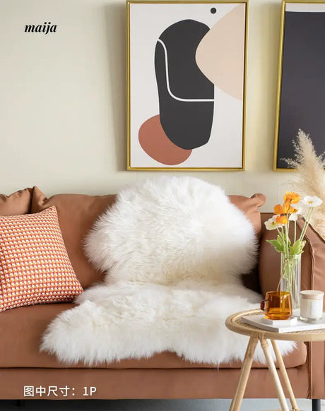 MISTYWOOD Modern White Plush Seat Pillow from MISTYWOOD
