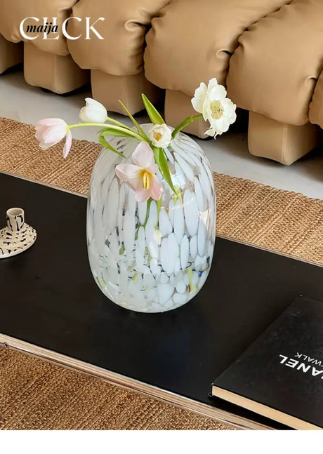 CLICK Big Belly Glass Vase for Hydroponic Flowers from CLICK