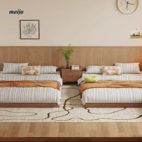 Japanese Tatami Solid Wood Platform Bed from AI