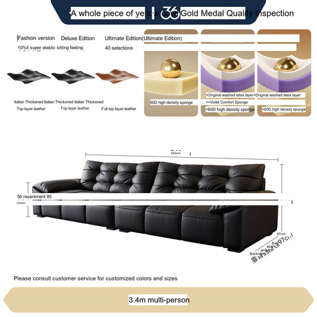 FASATI Leonardo Elegant Minimalist Leather Sofa from FASATI