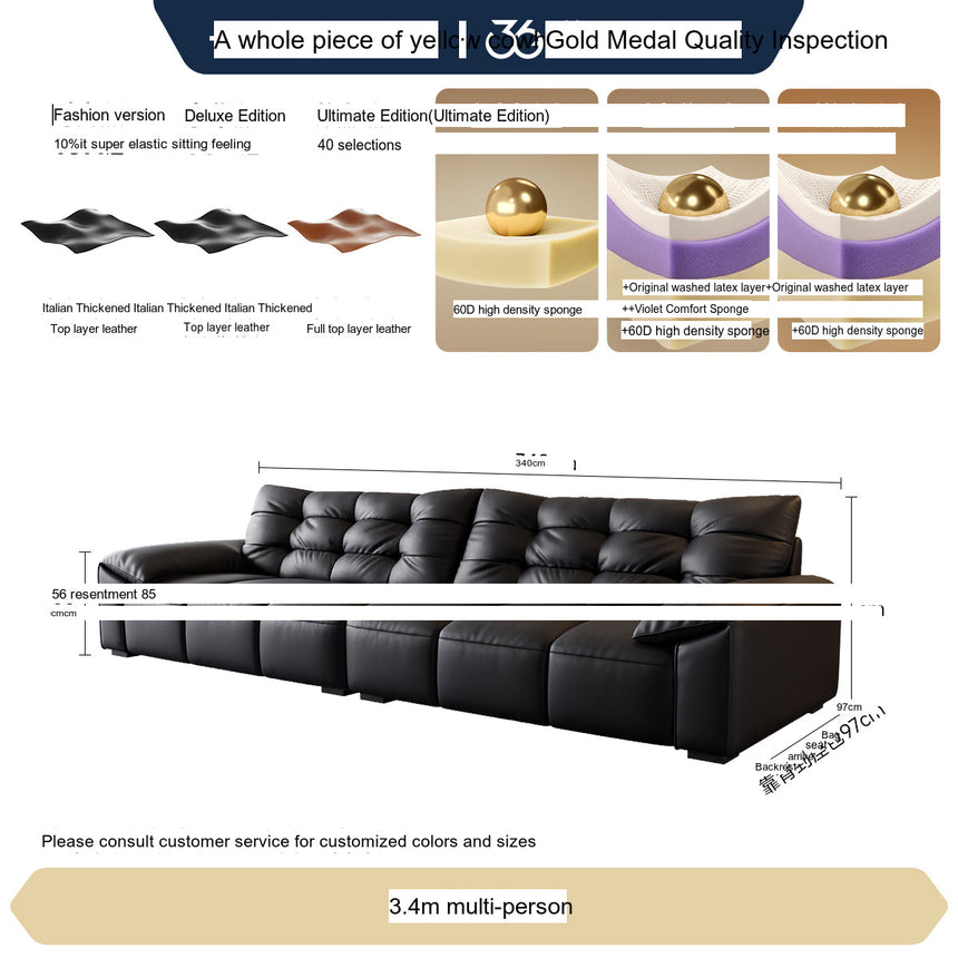 FASATI Leonardo Elegant Minimalist Leather Sofa from FASATI