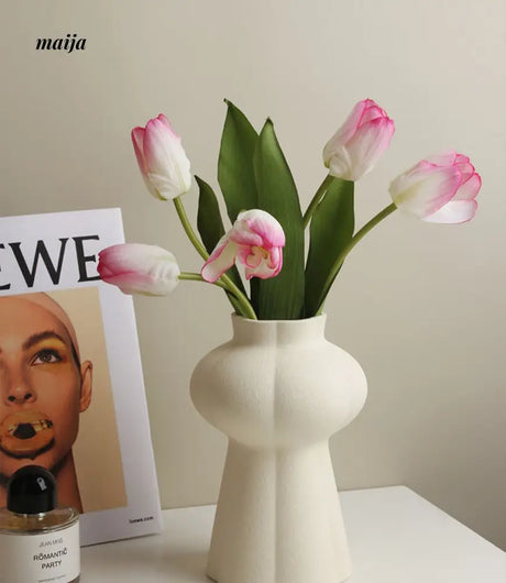 Classic Wide Mouth Ceramic Vase from NICEMOON