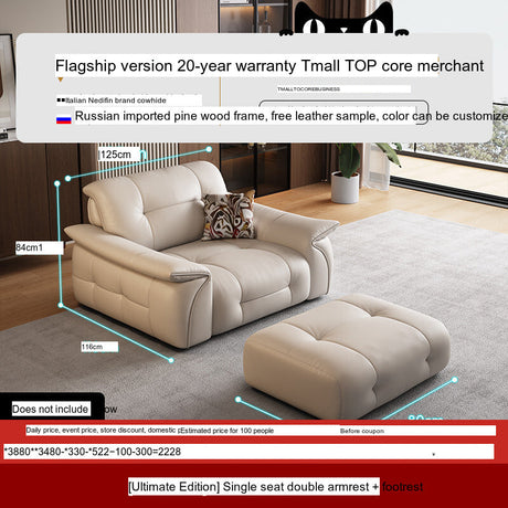 DIPU Nikolaj Cream Cowhide Sofa from DIPU
