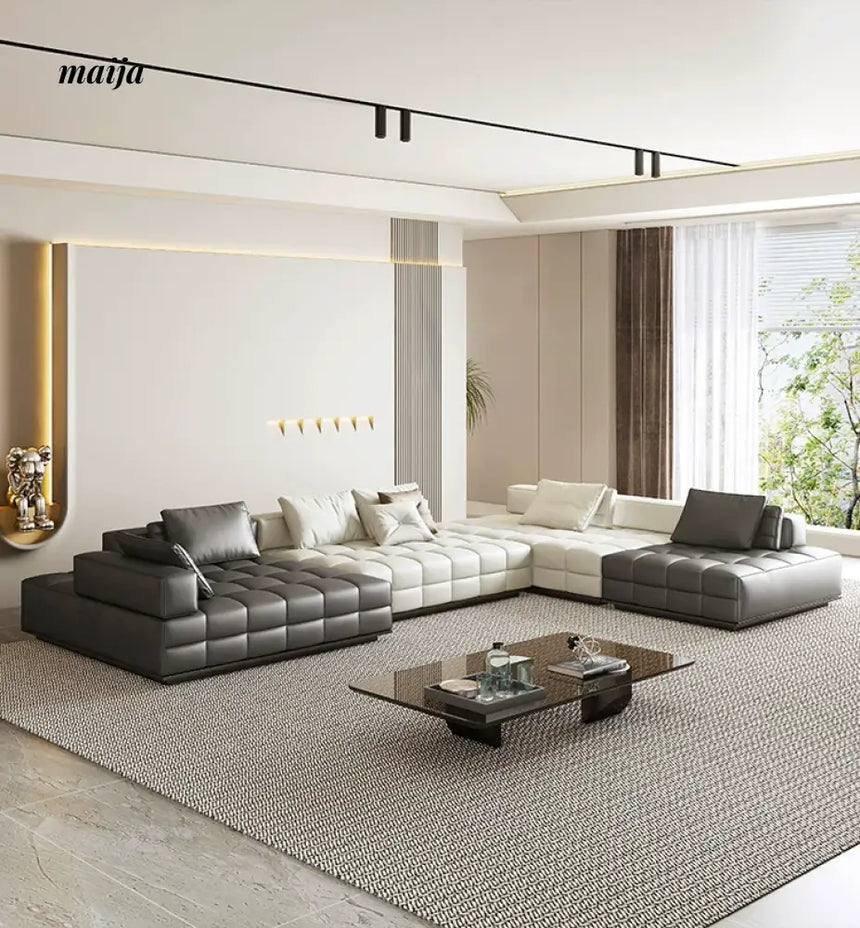 Maximilian Genuine Leather Modular Sofa from maija