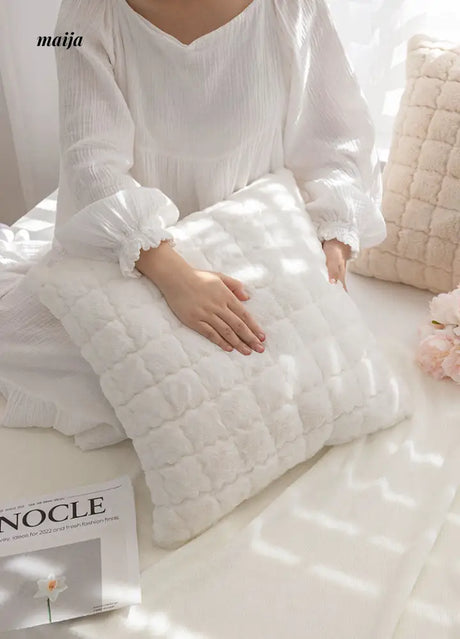 Chessboard Fluffy Square Cushions from Manxiaomian