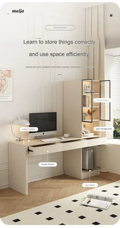 Tasnim Desk with Shelves from maija