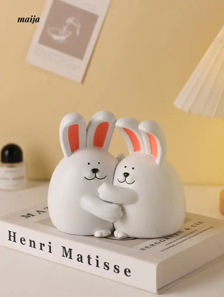 Hugging Rabbits Bookends from maija