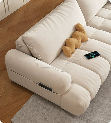 DIPU Livia French Cream Charging Sofa from DIPU