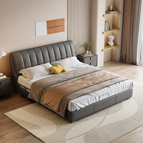 DIPU Ivy Minimalist Russian Pine Leather Sofa from DIPU