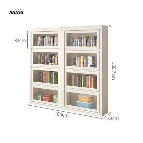 MEIHOUSE Dust-Proof Bookcase Glass Door Standing Cabinet from MEIHOUSE