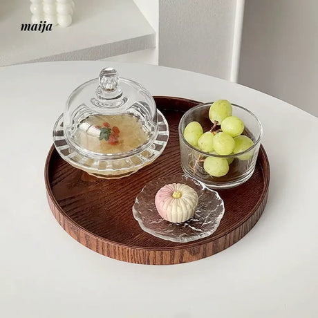 BANKE Transparent Bird's Nest Glass Bowl with Lid from BANKE
