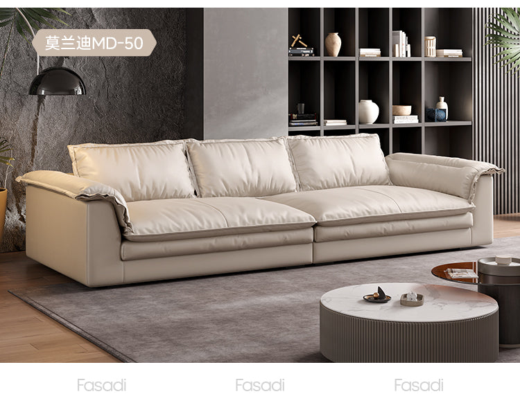 FASATI Jasper Luxurious Deep-Seat Leather Sofa from FASATI