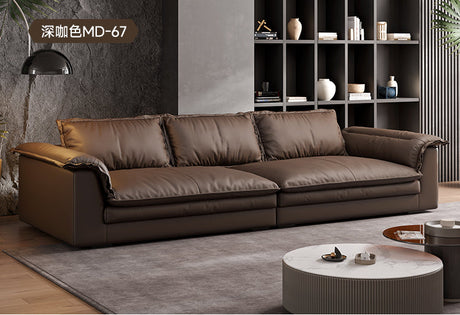FASATI Jasper Luxurious Deep-Seat Leather Sofa from FASATI