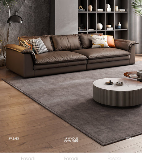 FASATI Jasper Luxurious Deep-Seat Leather Sofa from FASATI