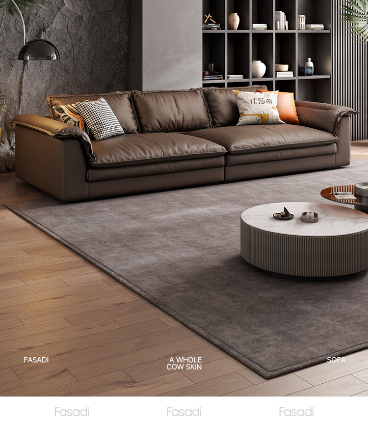 FASATI Jasper Luxurious Deep-Seat Leather Sofa from FASATI
